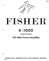 Fisher K-1000 - Service Manual